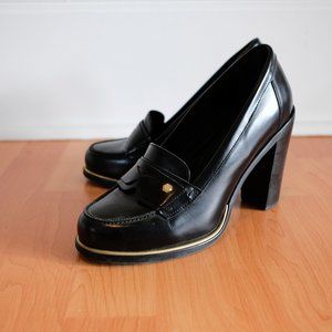 TOMMY HILFIGER, SIZE 9, BROWN LOAFER PUMPS
